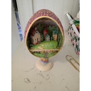 Jim Shore 2006 Heartwood Creek Small Town Big Blessing Easter Egg Diorama No Box